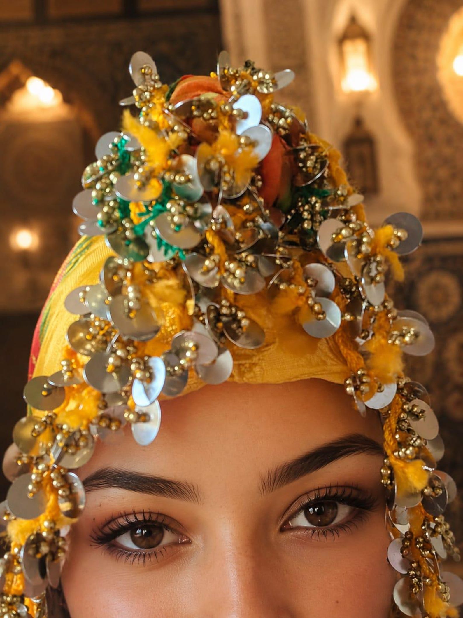 Berber Handmade Silk Belt Traditional Headpiece Multi-Use Headband