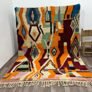 Berber Handmade Colorful Abstract Carpet Boho Area Rug