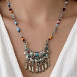 Berber Vintage Handmade Tribal Metal Boho Necklace Jewelry