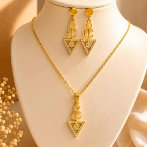 Amazigh Parure 18k- kabyle berbère minimaliste with une chaîne Stainless Steel and