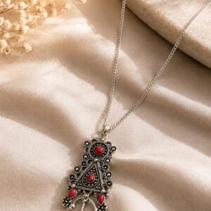 Amazigh Tizerzit Berber Fibula Pendant Stainless Steel Chain Necklace