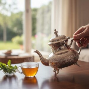 Amazigh Handcrafted Silver Teapot Traditional Engraved Tea Pot
