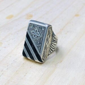 Amazigh Gravure amazighe Ring Silver Tribal Touareg Berbère
