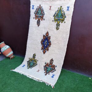 Berber Symbol Handmade Vivid Color Sheep Wool Rug