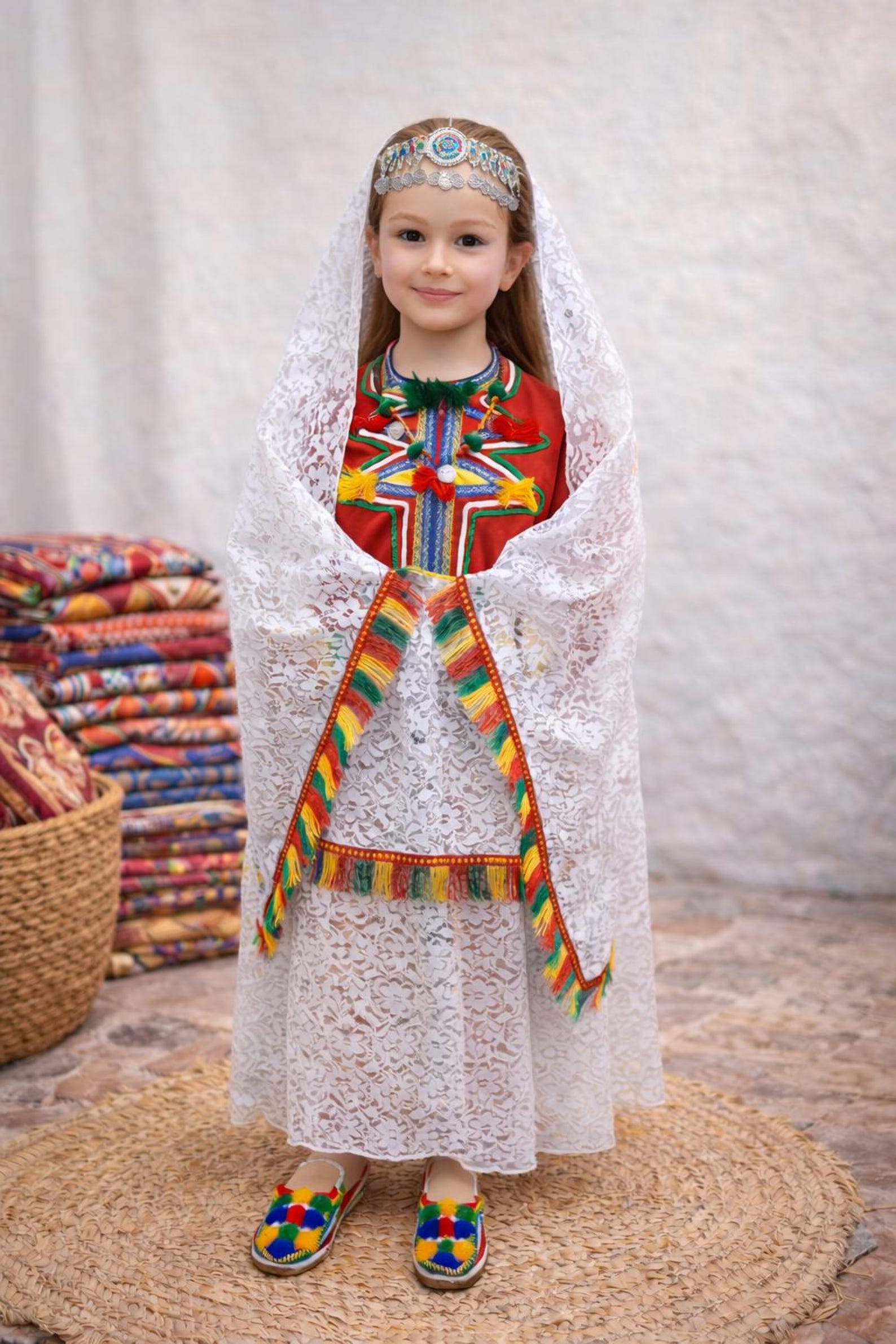 Berber Girl Outfit Traditional Dress Set Caftan Kaftan