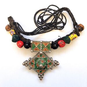 Amazigh Rare Antique Tribal Silver Cross Necklace Antiquité