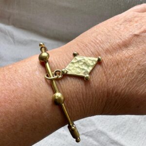 Amazigh Jonc Berbère Laiton Ajustable Losange Traditionnel Bracelet