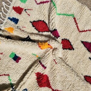 Berber Handmade Vintage Wool Boho Area Rug Neutral Decor