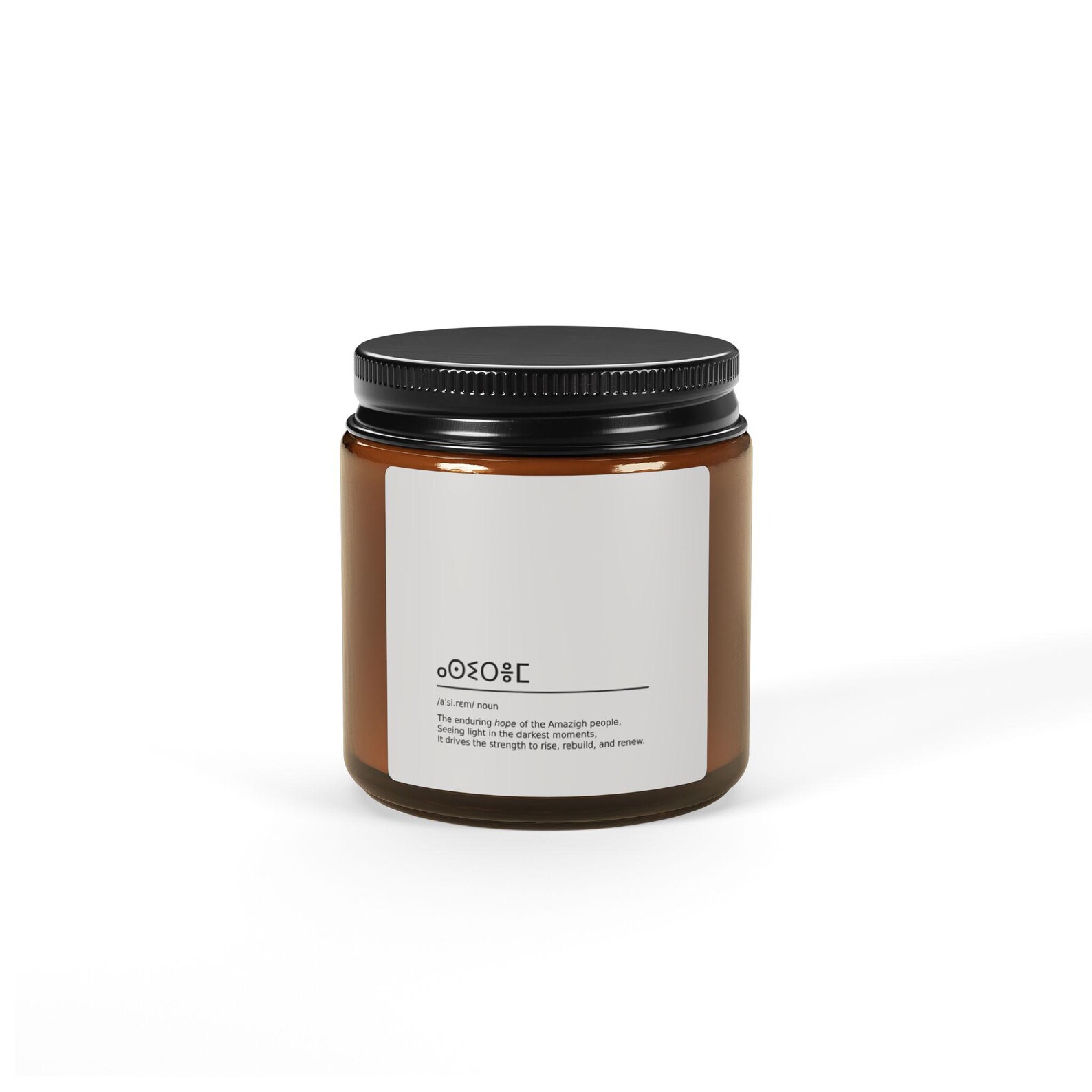 Berber Soy Candle HOPE Assirem Definition Tifinagh Multi-Size