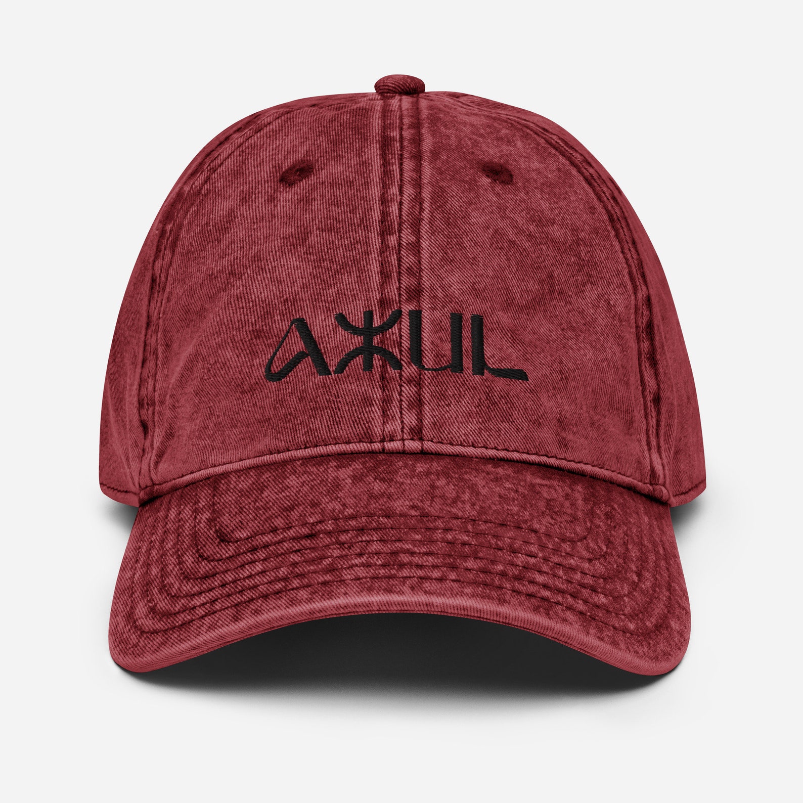 Berber Azul Vintage Cotton Twill Cap With Embroidery