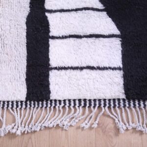 Custom Amazigh Berber Wool Neutral Living Room Geometric Handmade Rug