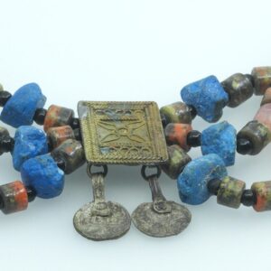 Berber Probable Coin Dangle Collar AH Blue Necklace