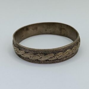 Berber Vintage Handmade Mixed Metal Twisted Tribal Bangle Bracelet