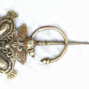 Berber Antique silver coral dress clip Sous fibula