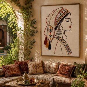 Amazigh Berber Woman Beauty Portrait Printable Digital Wall Art