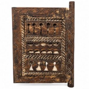 Berber Antique Hand Carved Wooden Panel Wall Art Decor