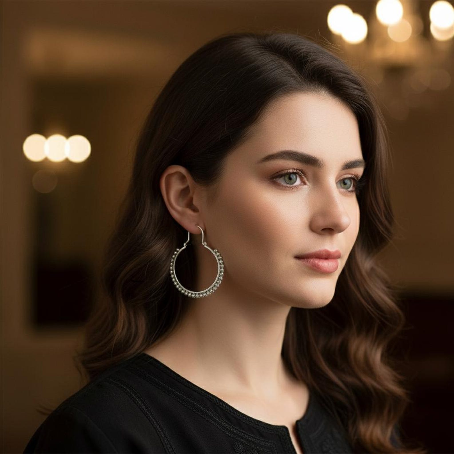 Amazigh Boucles d oreilles femme créoles berbère Earrings