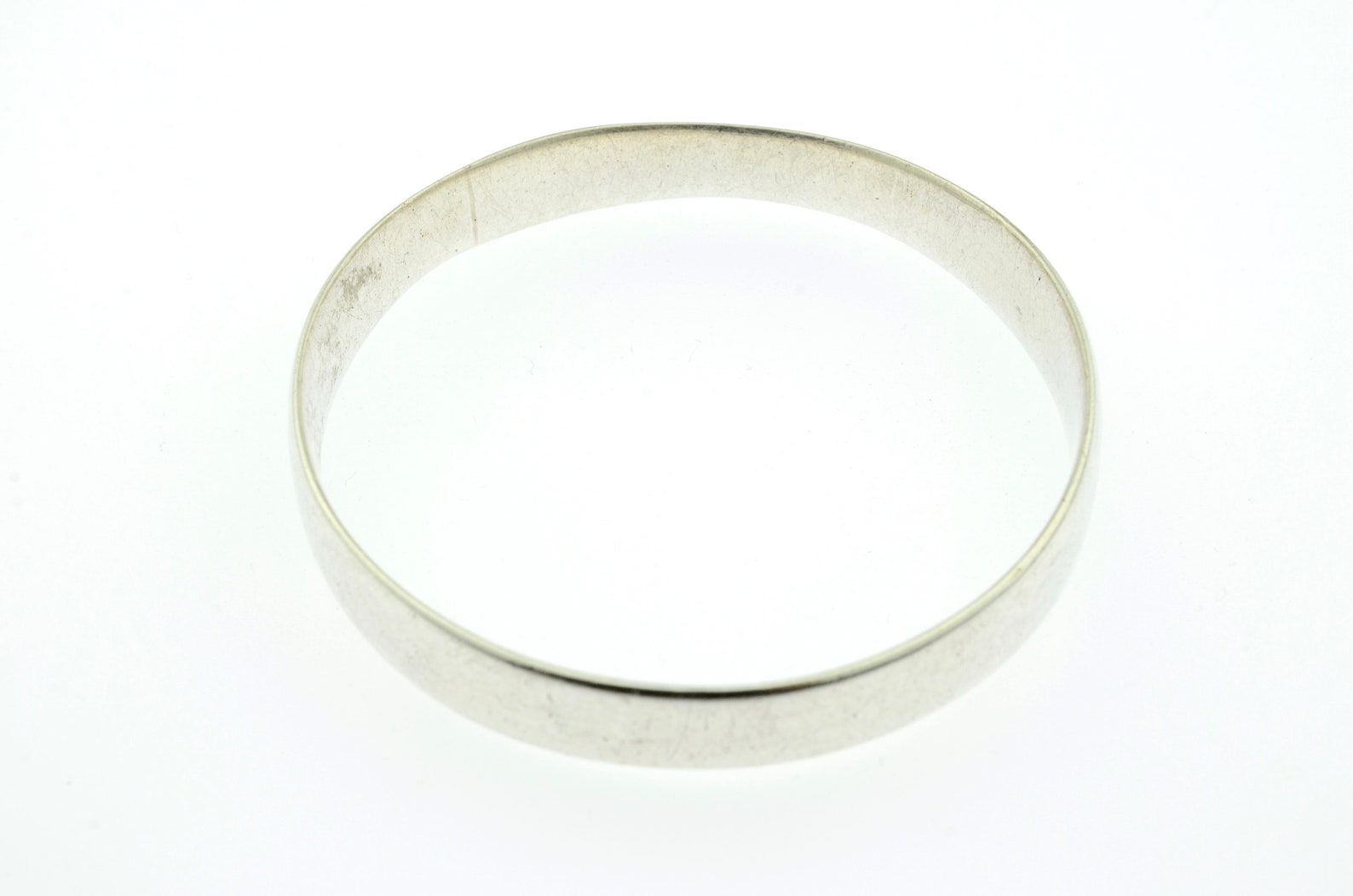Berber Small Mid-Century Silver Bangle Bracelet from Morocco