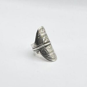Berber Sterling Silver Engraved Yaz Tuareg Tribal Ring