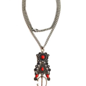 Amazigh Tizerzit Berber Fibula Pendant Stainless Steel Chain Necklace