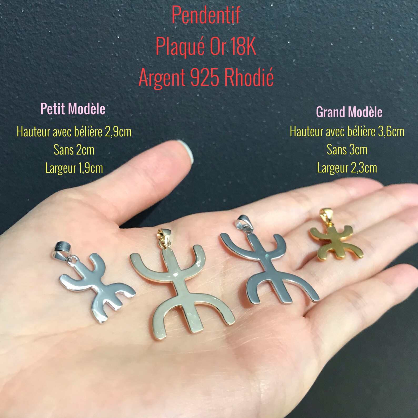 Amazigh PENDENTIFS Berbères Tifinagh Yaz Z Free Man Unisexe