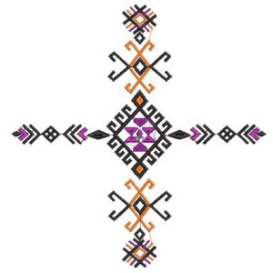 Berber Style Pillow Embroidery Pattern Duvet Cover Design
