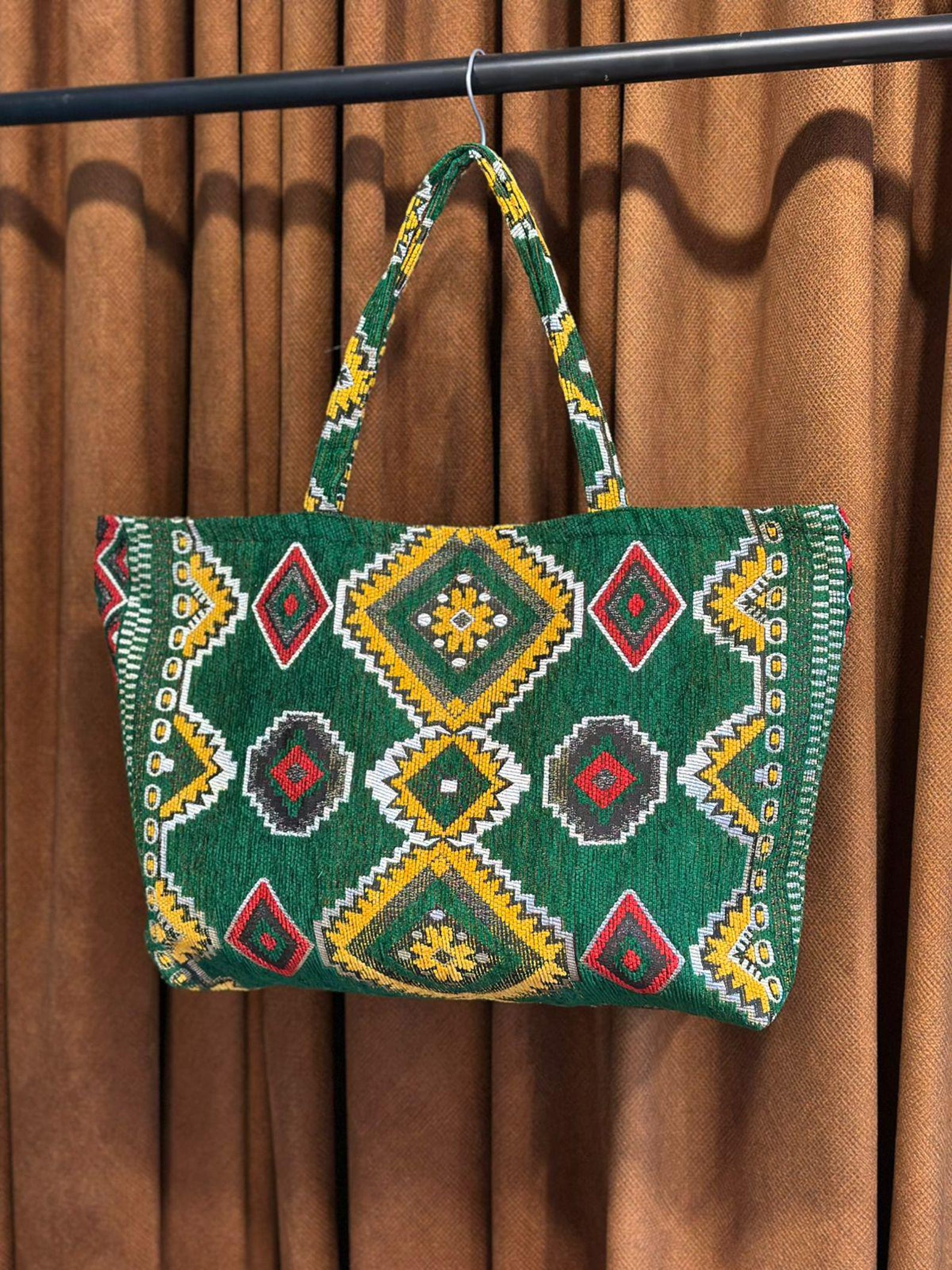 Berber Woven Tote Handmade Boho Shoulder Ethnic Bag