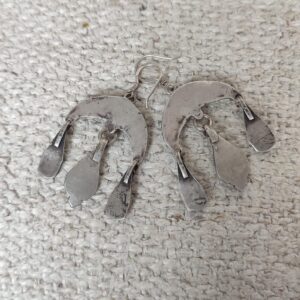 Berber Vintage enamel silver traditional Morocco Yellow earrings