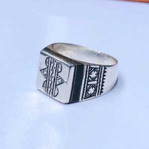 Handmade Amazigh Berber Tuareg Solid Silver Tribal Engraved Ring