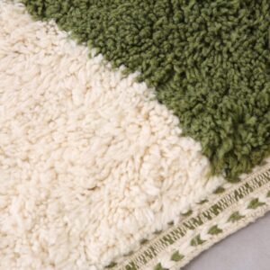 Custom Amazigh Berber Wool Geometric Living Room Rug