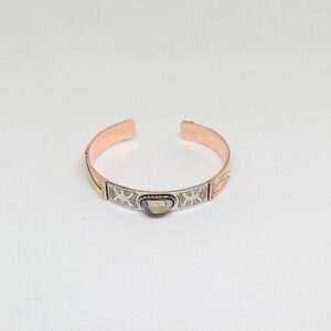 Handmade Amazigh Berber Amber Pure Copper Adjustable Bangle Bracelet