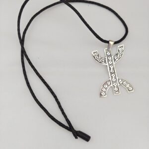 Berber Symbol Pendant African YAZ Charm Necklace Silver