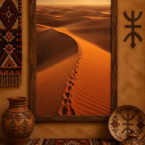 Amazigh Berber Culture Sahara Desert Print Set of 6 Wall Art