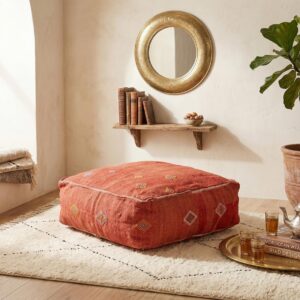 Berber Sabra Marocain Fait Main Berbère en Pouf