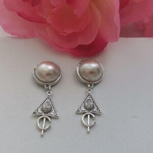 Amazigh Kabyle Fibule Pearl Berbères Stainless Steel Drop Earrings