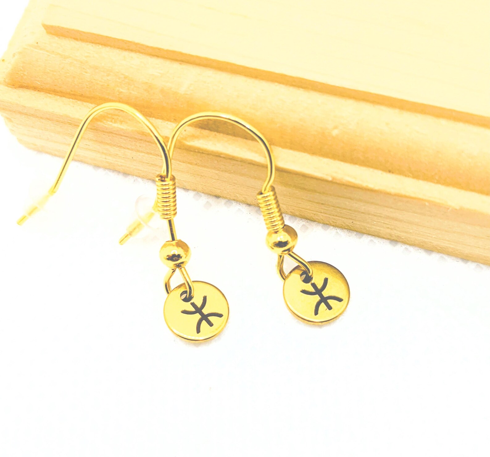 Amazigh Engraved Yaz Symbol Stainless Steel Earrings for Everyday Heritage Style Use