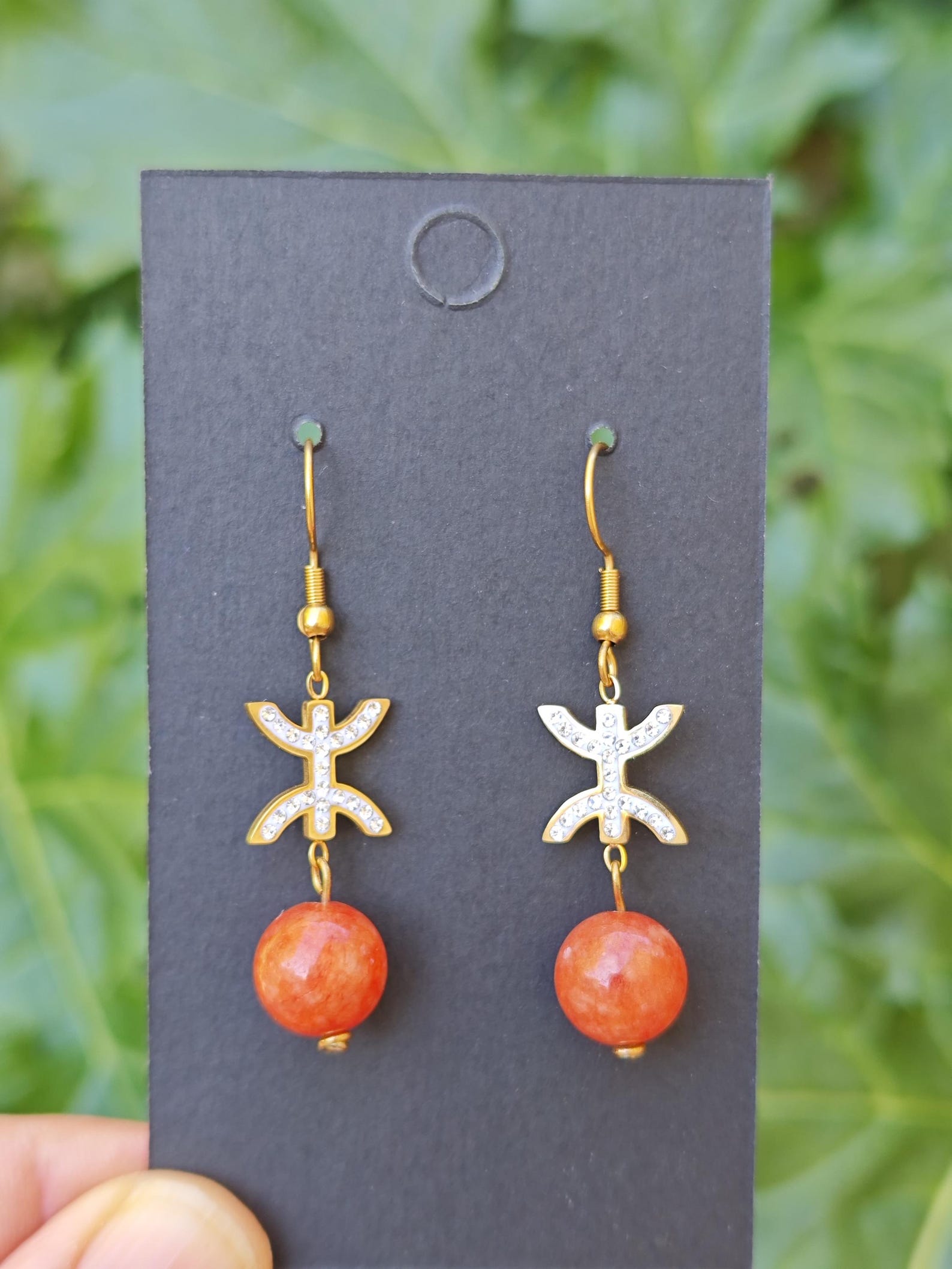 Amazigh Boucles d oreilles YAZ tifinagh acier inoxydable