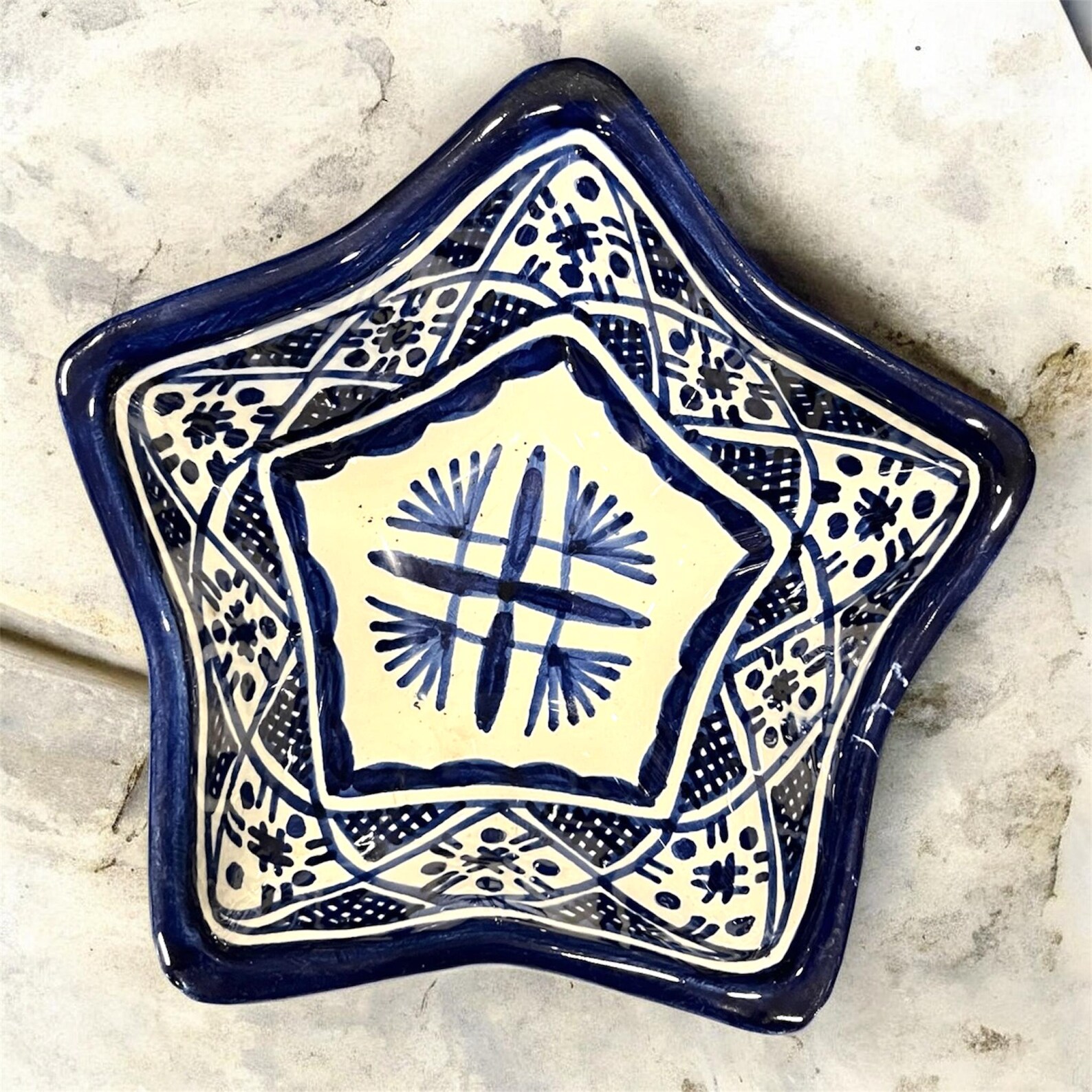 Berber Set Handmade Star Ceramic Bowls Serving Bowl