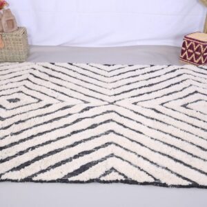 Custom Amazigh Berber Wool Living Room Geometric Neutral Rug