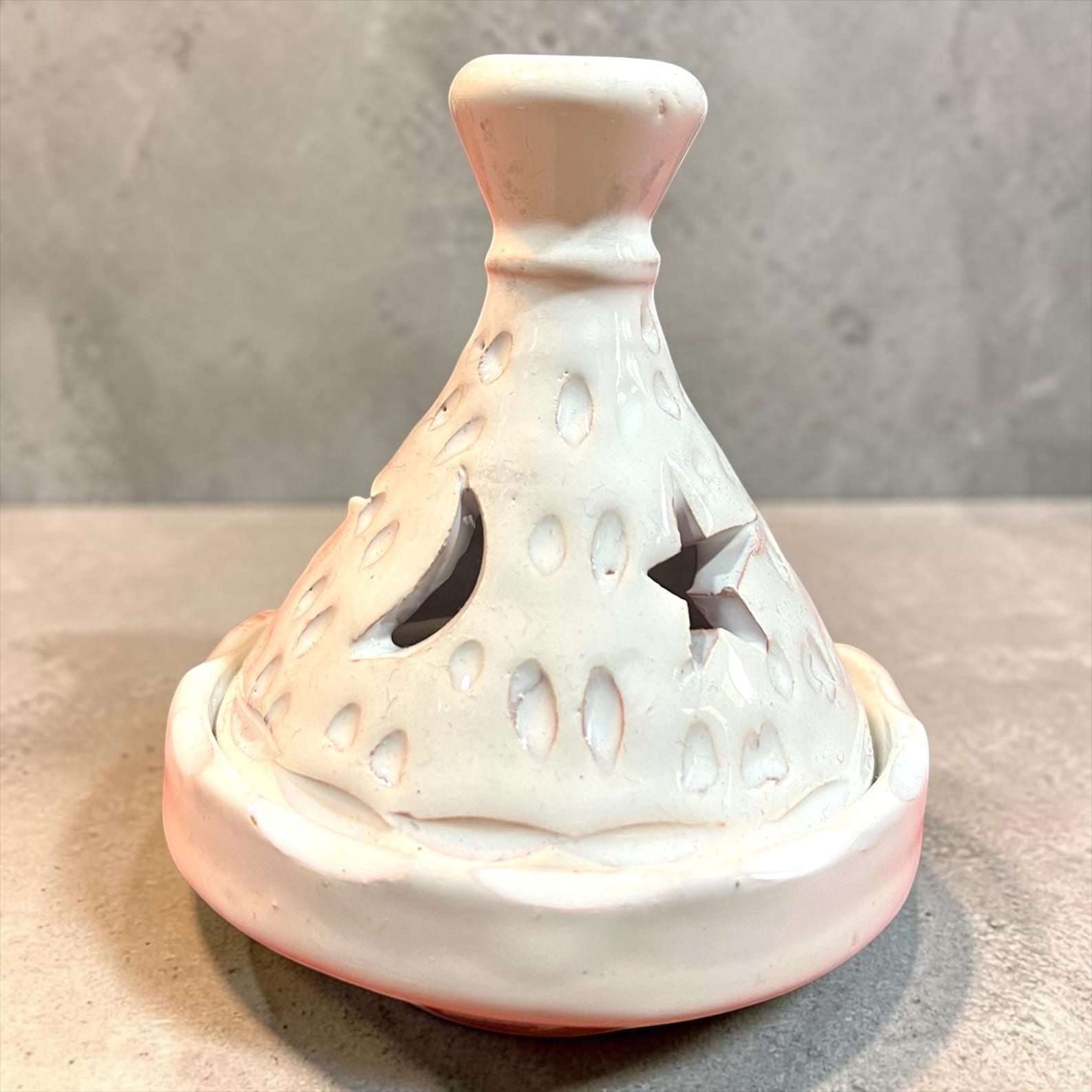 Berber Handmade Mini Ceramic Tealight Tagine Candle Holder