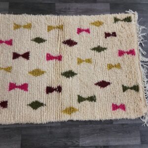 Berber Handmade Wool Colorful Geometric Boho Area Rug