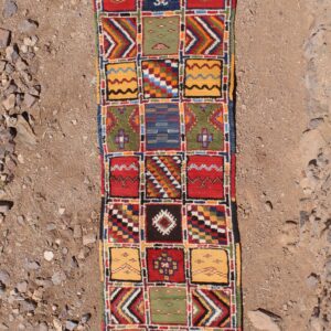 Amazigh Handmade Colorful Wool Runner Rug Hallway Carpet