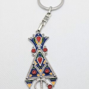 Amazigh Kabyle Fibula Enameled Steel Ethnic Jewelry Necklace for Women