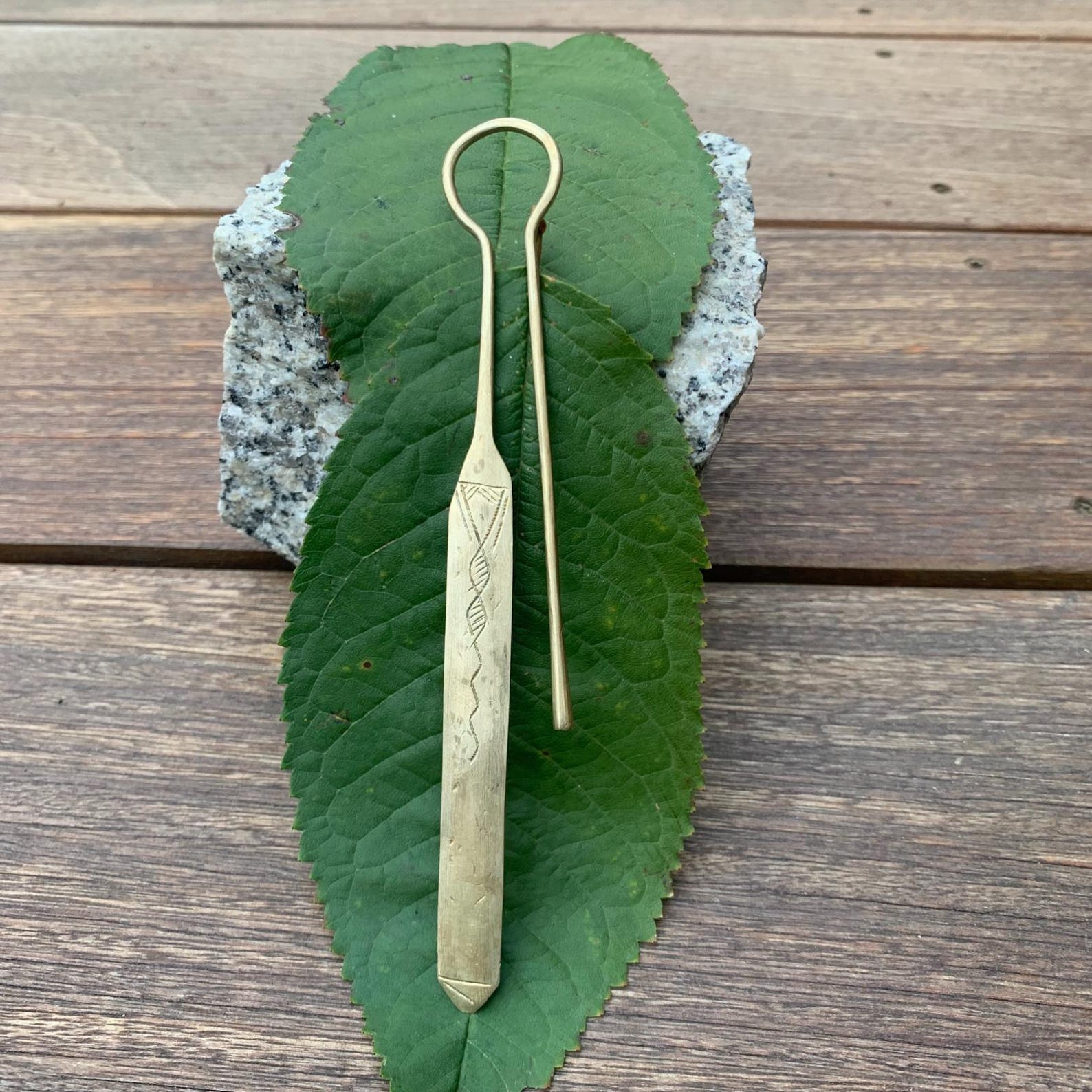 Berber Handmade Brass Tuareg Cross Engraved Metal Bookmark