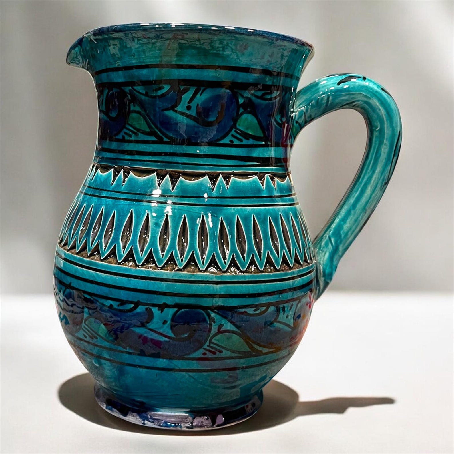Berber Handmade Pottery Pitcher Set 1L Water Mug