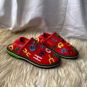 Amazigh Authentic Idoukan Slippers Handmade Leather Babouche Shoes