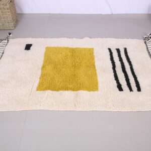 Berber Custom Wool Geometric Neutral Living Room Rug