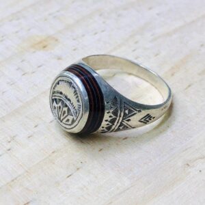 Amazigh Handmade Solid Silver Touareg Engraved Tribal Ring