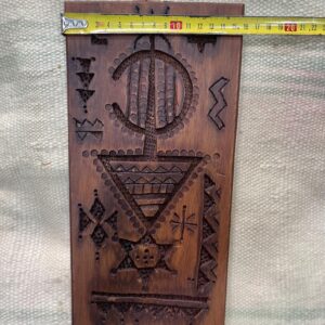 Berber Hand dark Carved Wooden Symbol Wall Art