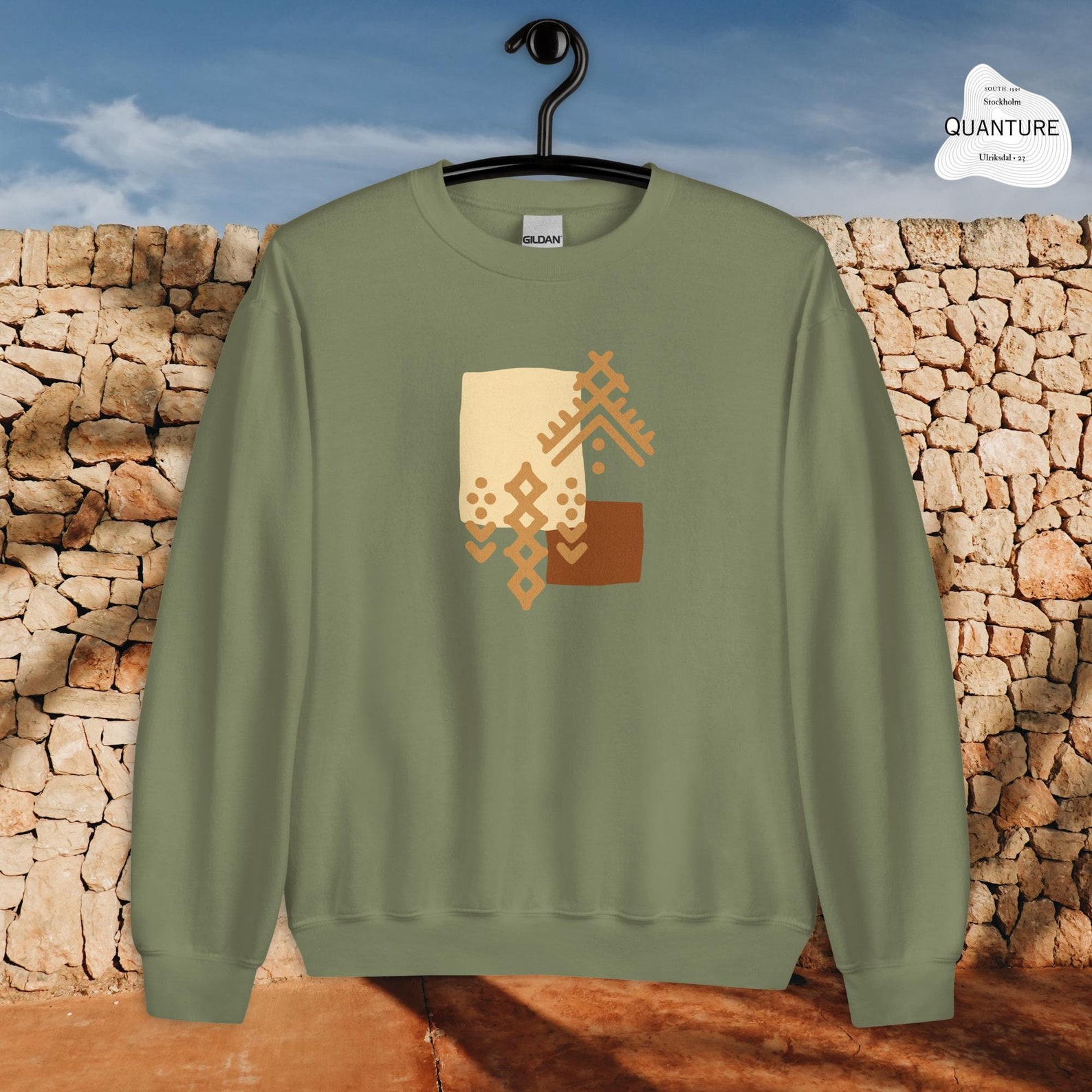 Amazigh Berber Kabyle Earth-Tone Motif Sweatshirt Style Bracelet